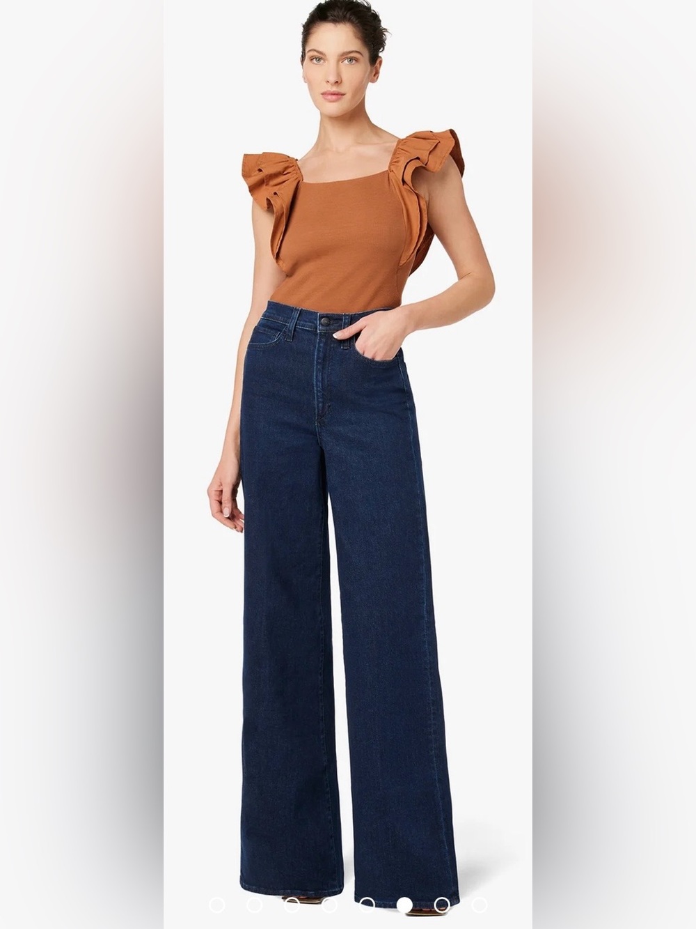 Joe's The Mia  Dark Blue Wide-Leg High Rise Jeans